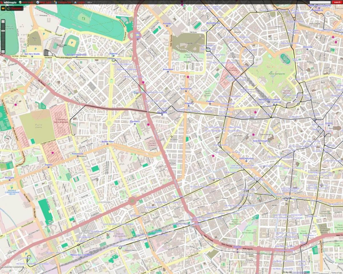 سان سيرو في ميلانو خريطة