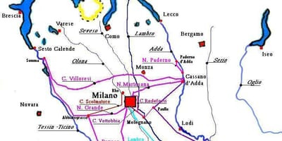 خريطة ميلان navigli district