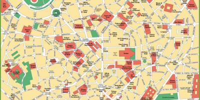 خريطة مدينة ميلانو إيطاليا