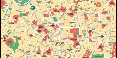 ميلان إيطاليا مركز مدينة خريطة